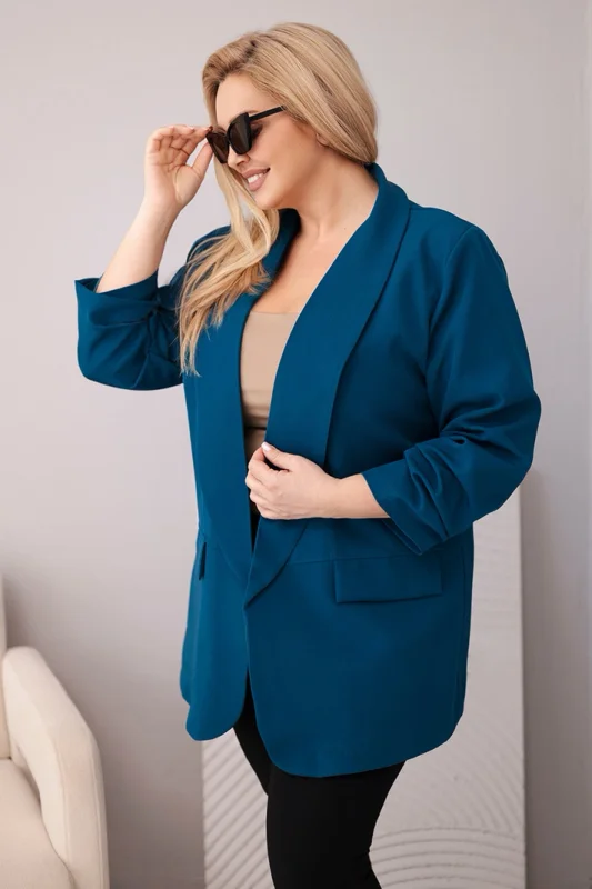 Elegantne pikendatud vaba lõikega pintsak (Plus size)
