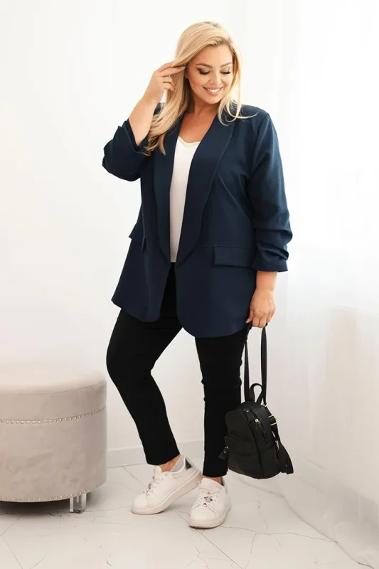 Elegantne pikendatud vaba lõikega pintsak (Plus size)
