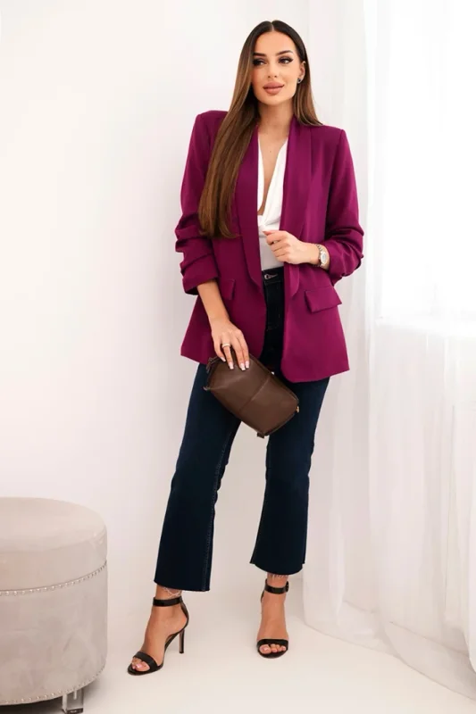 Elegant longline relaxed-fit blazer