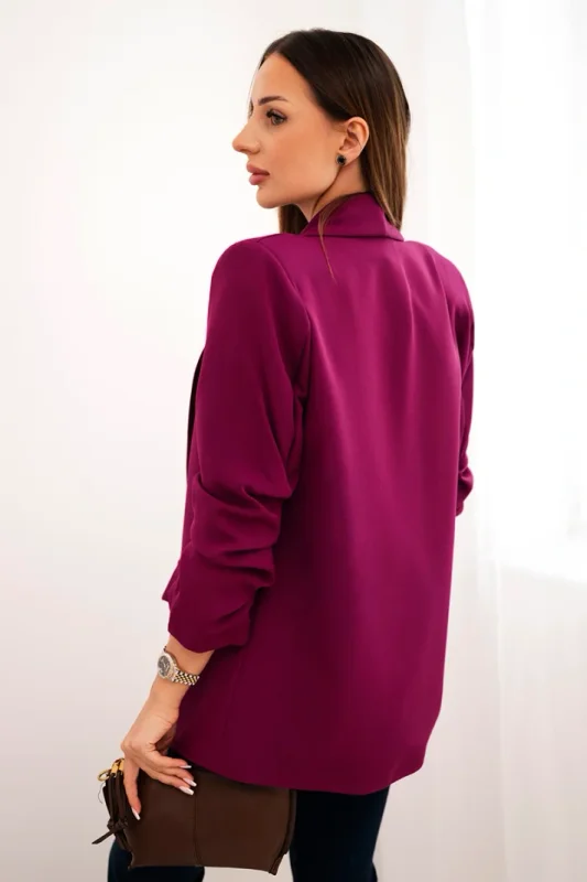 Elegant longline relaxed-fit blazer