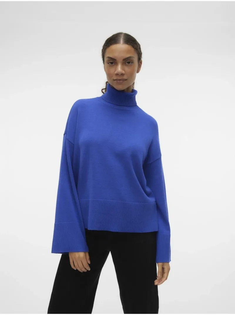 Aware By Vero Moda adīts džemperis ar paaugstinātu kakli