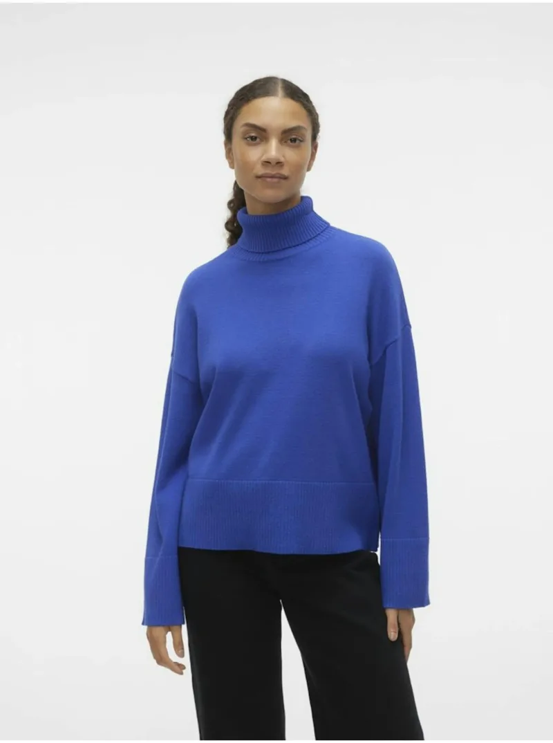 Aware By Vero Moda adīts džemperis ar paaugstinātu kakli