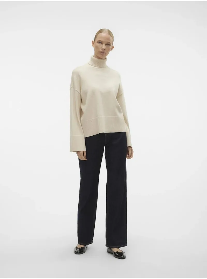 Aware By Vero Moda adīts džemperis ar paaugstinātu kakli