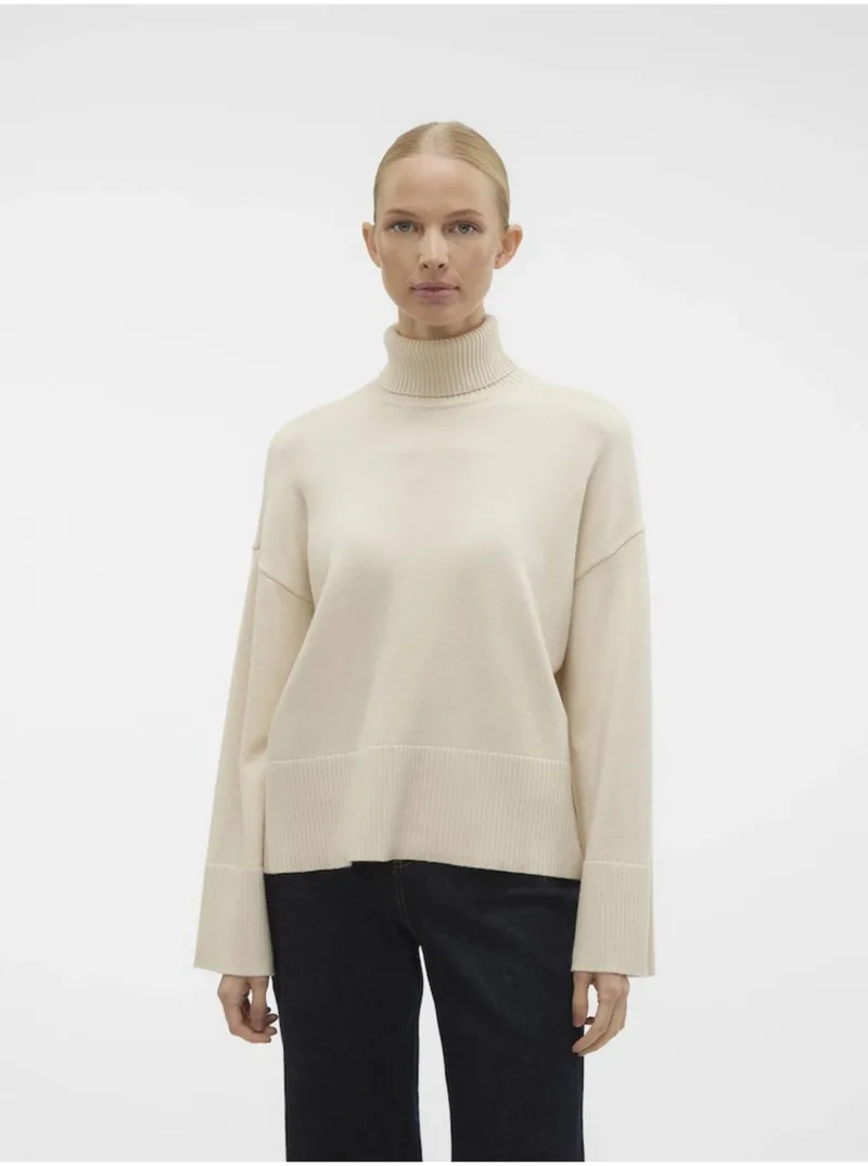 Aware By Vero Moda adīts džemperis ar paaugstinātu kakli