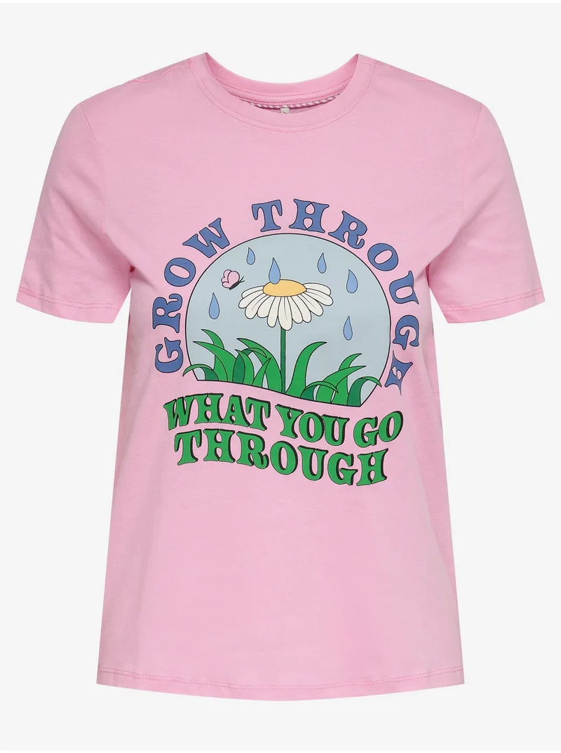 Only t-krekls ar apdruku "Grow Trough"