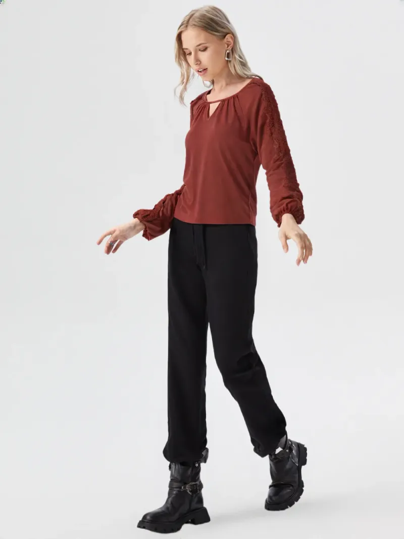 Jeanina Tops ar garām piedurknēm